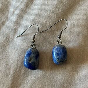 Blue Stone Dangle Earrings